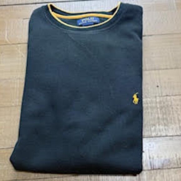 Polo Ralph Lauren Men’s Waffle Knit Long Sleeve Sweater 2XL Black - Picture 10 of 10